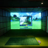 Golf Simulator Built for Precision Training, High-Speed Tracking Sensors, Professional Impact Screen, Steel Frame
