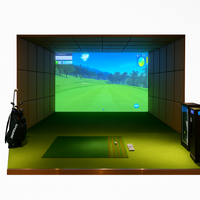 Golf Simulator Built for Precision Training, High-Speed Tracking Sensors, Professional Impact Screen, Steel Frame