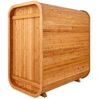 Dry Heat Sauna Built for Home Wellness, 2-Person Cedar Cabin, Finnish Electric Stove, Tempered Glass Door
