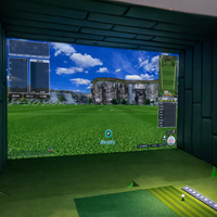 Golf Simulator Built for Precision Training, High-Speed Tracking Sensors, Professional Impact Screen, Steel Frame