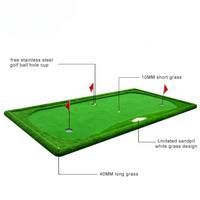Indoor Putting Green Designed for Home Practice, Realistic Synthetic Turf, Three Holes, 240cm Length