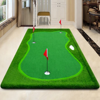 Indoor Putting Green Designed for Home Practice, Realistic Synthetic Turf, Three Holes, 240cm Length