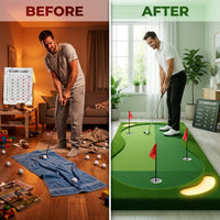 ElitePutt Indoor Putting Green — Before & After