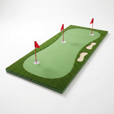 Indoor Putting Green Designed for Home Practice, Realistic Synthetic Turf, Three Holes, 240cm Length
