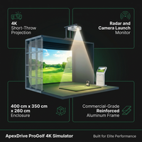 Golf Simulator Built for Elite Performance, 4K Short-Throw Projector, Precision Launch Monitor, Reinforced Impact Screen — Results & Stats