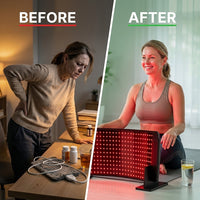 HelioCurve Elite Red/NIR Therapy Panel — Before & After