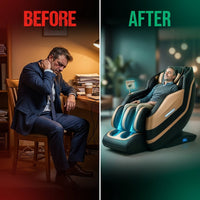 LuminaNova Halo-X Massage Chair — Before & After