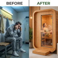 NordicHaven Arc 2-Person Dry Heat Sauna — Before & After