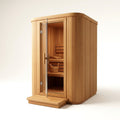 Dry Heat Sauna Built for Home Wellness, 2-Person Cedar Cabin, Finnish Electric Stove, Tempered Glass Door