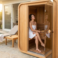 NordicHaven Arc 2-Person Dry Heat Sauna — Lifestyle