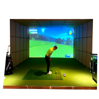 Golf Simulator Built for Precision Training, High-Speed Tracking Sensors, Professional Impact Screen, Steel Frame