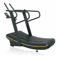 Manual Treadmill Engineered for Athletic Training, Curved Running Deck, Self-Powered Design, Digital Monitor