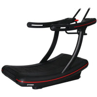 Manual Treadmill Engineered for Athletic Training, Curved Running Deck, Self-Powered Design, Digital Monitor