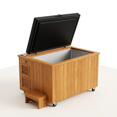 Cedar Cold Plunge Built for Daily Recovery, 304 Stainless Steel Basin, Multi-Stage Filtration, Whisper-Quiet