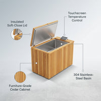TimberChill Glacier Pro Cedar Cold Plunge — infographic