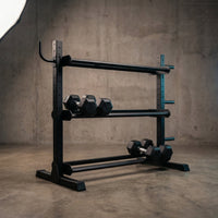 TitanForge Elite Dumbbell Rack — Studio Shot