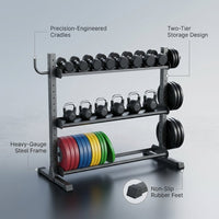 TitanForge Elite Dumbbell Rack — infographic