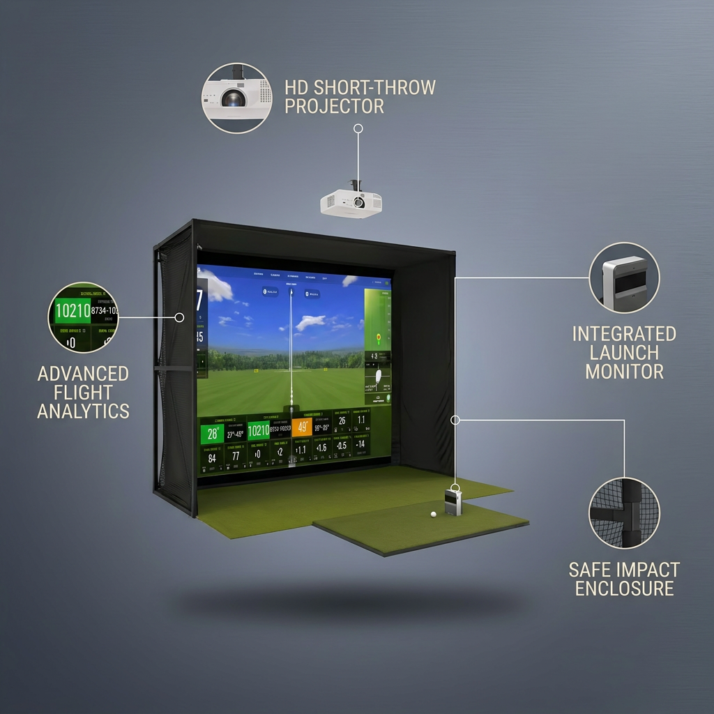TruVision Elite Golf Simulator — infographic