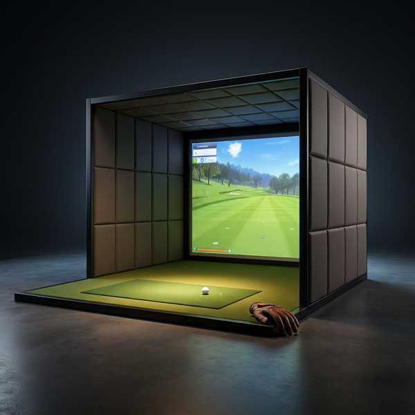 Golf Simulator Built for Precision Training, High-Speed Tracking Sensors, Professional Impact Screen, Steel Frame